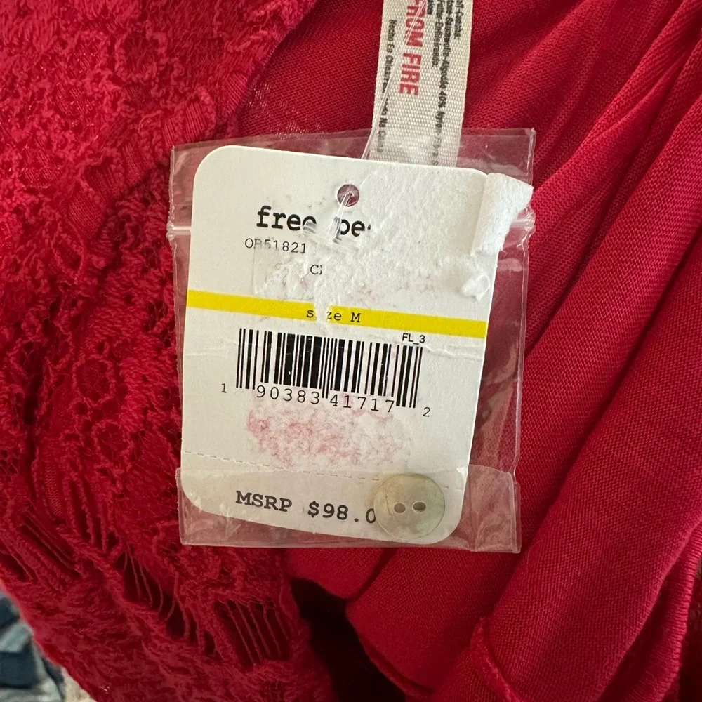 FREE PEOPLE Intimately Daydream Lace Slip Mini Dress, Size Medium NWT